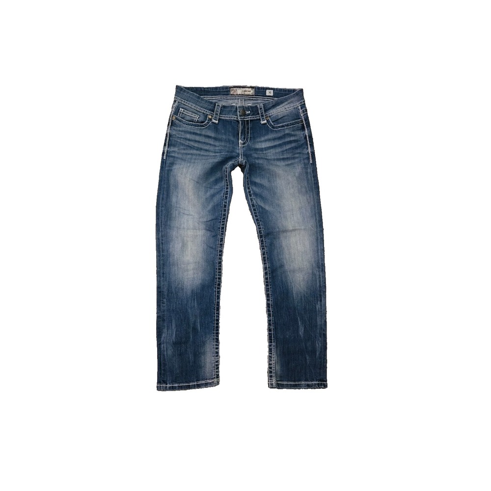 Buckle BKE Women's Fulton Bootcut Jeans M Wash Blue Denim Thick Stitch Size‎ 30